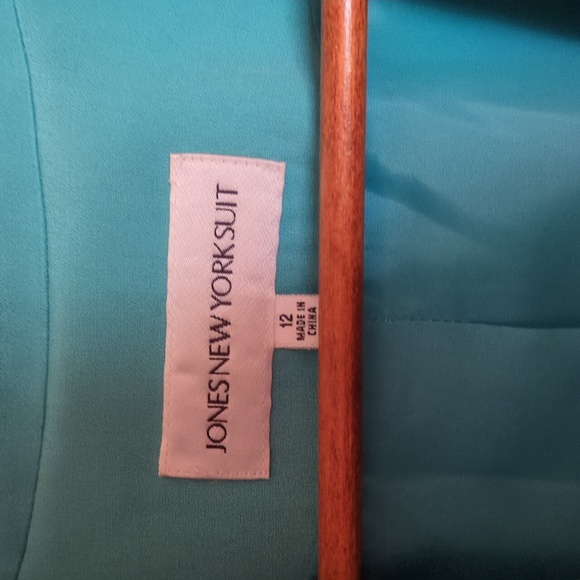 Jones New York silk turquoise blazer size 12 - Picture 2 of 8